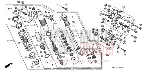 KISSEN, HINTEN XR600RN de 1992